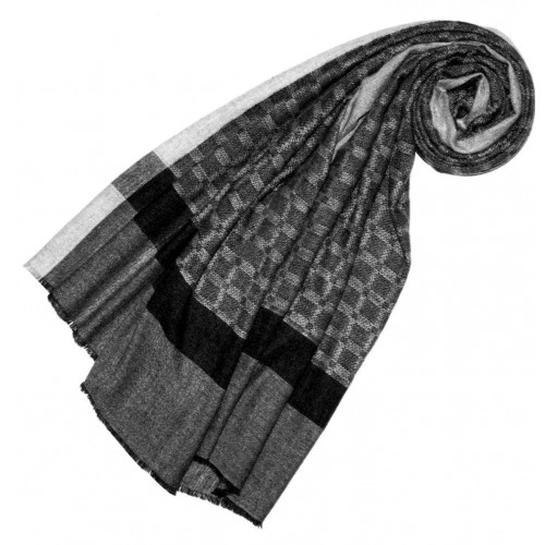 lorenzo cana Fluffy Cashmere Stole Light Grey Pigeon Grey LORENZO CANA