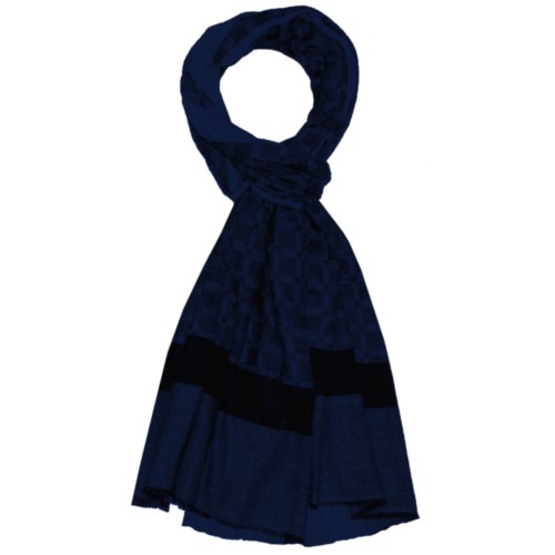 Lorenzo Cana Fluffy Cashmere Stole Sapphire Blue Dark Blue LORENZO CANA