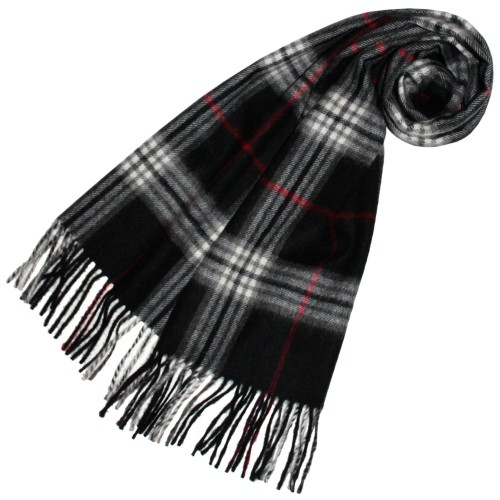 lorenzo cana Ladies Scarf 100% Cashmere Black White Red LORENZO CANA
