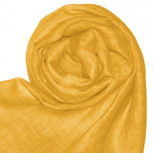 Lorenzo Cana Linen Mens Scarf Plain Colors Ocher Money LORENZO CANA
