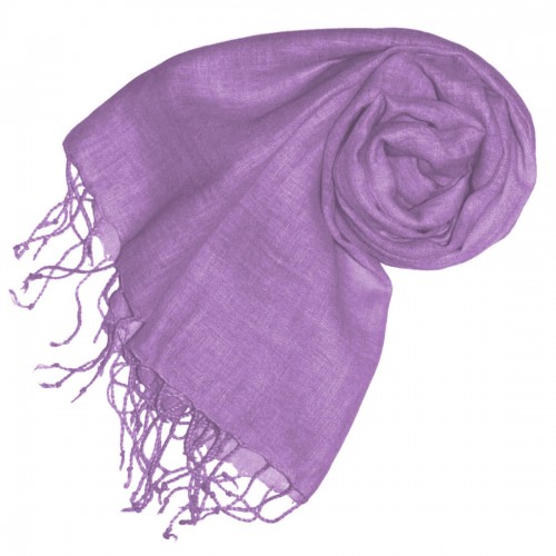 lorenzo cana Linen mens scarf Plain lilac LORENZO CANA