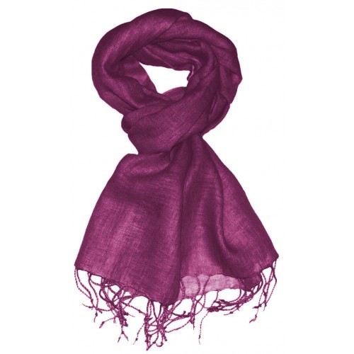 Lorenzo Cana Linen Mens Scarf Plain Violet LORENZO CANA