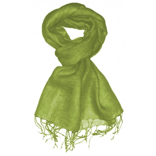 Lorenzo Cana Linen Mens Scarf Solid Colors Spring Green LORENZO CANA
