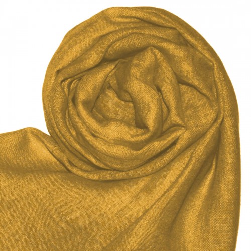 Lorenzo Cana Linen Scarf Plain Colors Honey Yellow LORENZO CANA