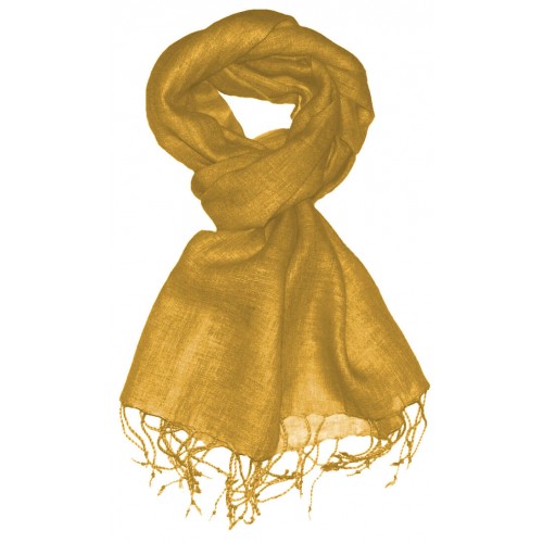 Lorenzo Cana Linen Scarf Plain Colors Honey Yellow LORENZO CANA