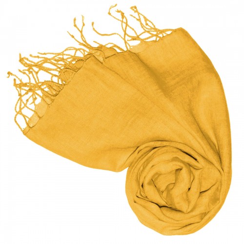 lorenzo cana Linen scarf plain colors Ocher money LORENZO CANA
