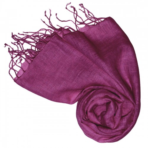 lorenzo cana Linen scarf plain violet LORENZO CANA