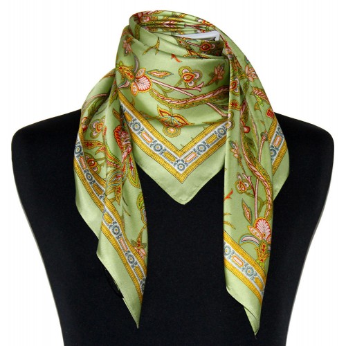 Lorenzo Cana Silk Cloth Green Paisely LORENZO CANA