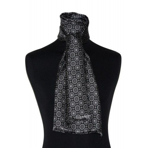 Lorenzo Cana Silk Scarf Black Dotted LORENZO CANA