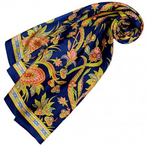 lorenzo cana Silk scarf Blue Paisely LORENZO CANA