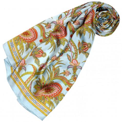 lorenzo cana Silk scarf Blue Paisely LORENZO CANA