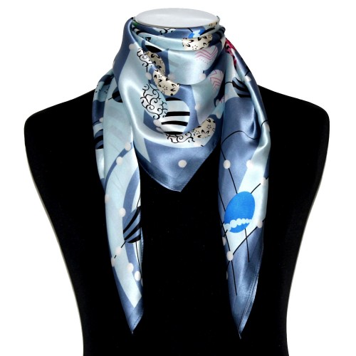 Lorenzo Cana Silk Scarf Blue Paisley LORENZO CANA