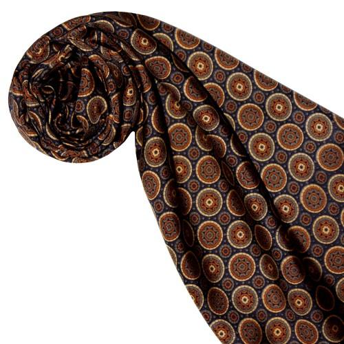 Lorenzo Cana Silk Scarf Brown Dots LORENZO CANA