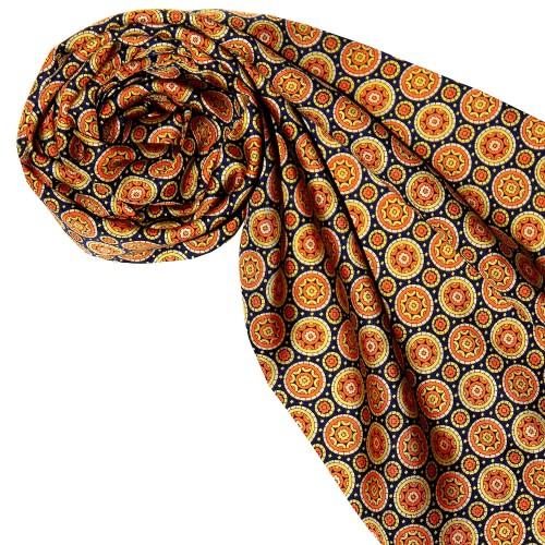 Lorenzo Cana Silk Scarf Gold Dotted LORENZO CANA