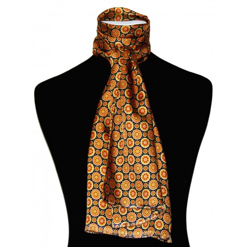 Lorenzo Cana Silk Scarf Gold Dotted LORENZO CANA