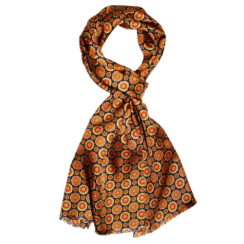 lorenzo cana Silk scarf Gold dotted LORENZO CANA