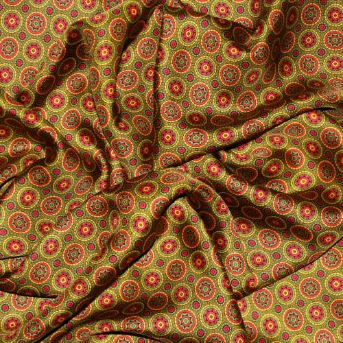 Lorenzo Cana Silk Scarf Green Dotted LORENZO CANA