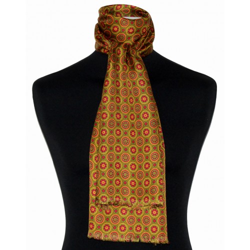 Lorenzo Cana Silk Scarf Green Dotted LORENZO CANA