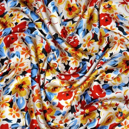 Lorenzo Cana Silk Scarf Orange Floral LORENZO CANA