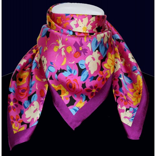 Lorenzo Cana Silk Scarf Pink Floral LORENZO CANA