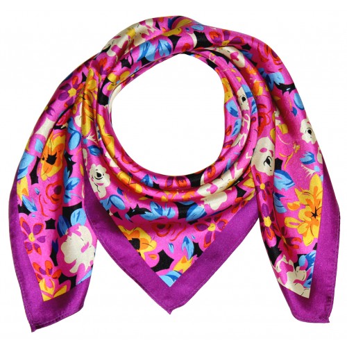 lorenzo cana Silk scarf Pink Floral LORENZO CANA