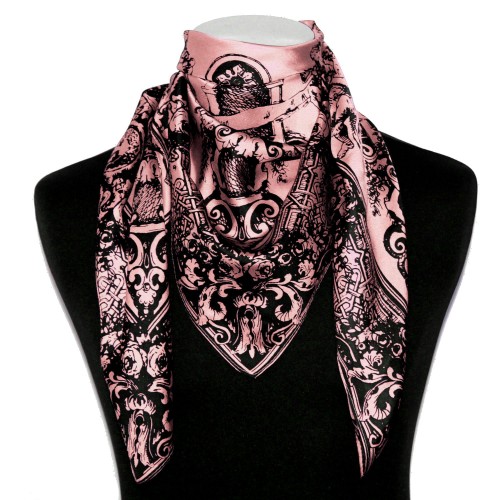 Lorenzo Cana Silk Scarf Pink Floral LORENZO CANA