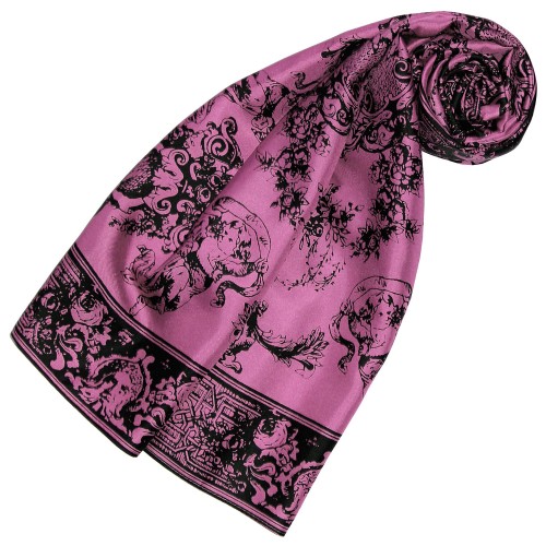 lorenzo cana Silk Scarf Pink Floral LORENZO CANA