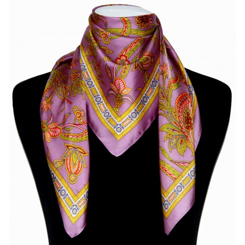 Lorenzo Cana Silk Scarf Pink Paisely LORENZO CANA