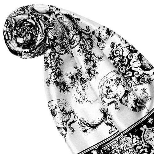 Lorenzo Cana Silk Scarf White Floral LORENZO CANA