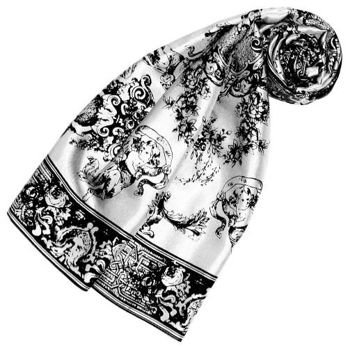 lorenzo cana Silk scarf white floral LORENZO CANA