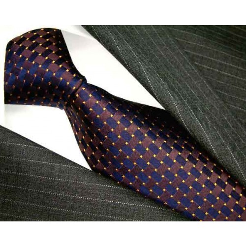 Lorenzo Cana Silk Tie Blue Gold Brown LORENZO CANA