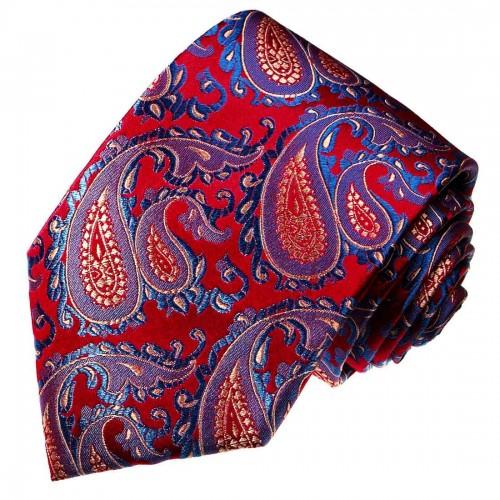 lorenzo cana Silk Tie Blue Gold Red LORENZO CANA