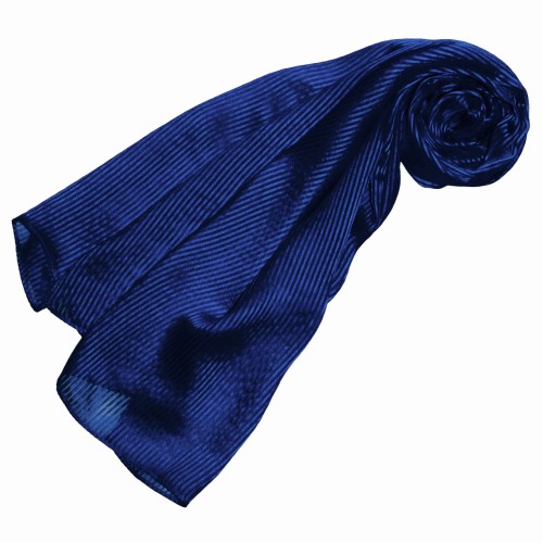 lorenzo cana Luxury Men's Shawl 100% Silk Blue Stripes LORENZO CANA