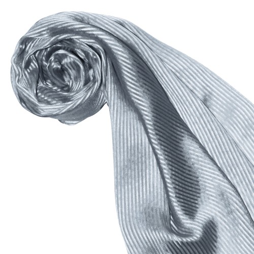 Lorenzo Cana Luxury Men's Shawl 100% Silk Stripes Gray LORENZO CANA
