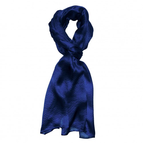 lorenzo cana Luxury Women's Shawl 100% Silk Blue Stripes LORENZO CANA