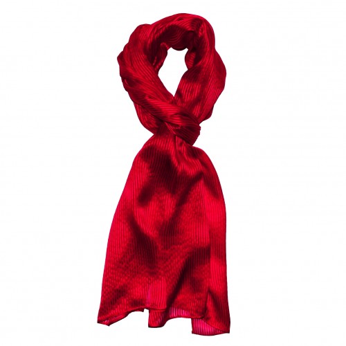 lorenzo cana Luxury Women's Shawl 100% Silk Red Stripes LORENZO CANA