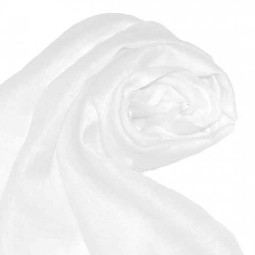 Lorenzo Cana Men's Scarf 100% Linen Unicolored Cream LORENZO CANA