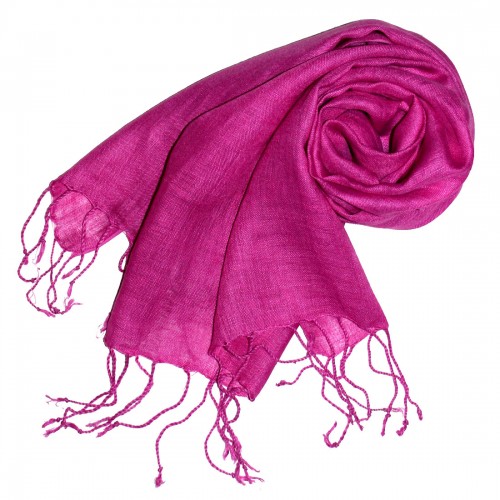 Lorenzo Cana Men's Scarf 100% Linen Unicolored Pink LORENZO CANA
