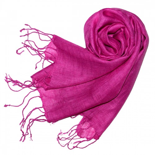 lorenzo cana Men's Scarf 100% Linen Unicolored Pink LORENZO CANA