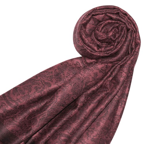 Lorenzo Cana Men's Scarf Modal Paisley Copper Red Black LORENZO CANA