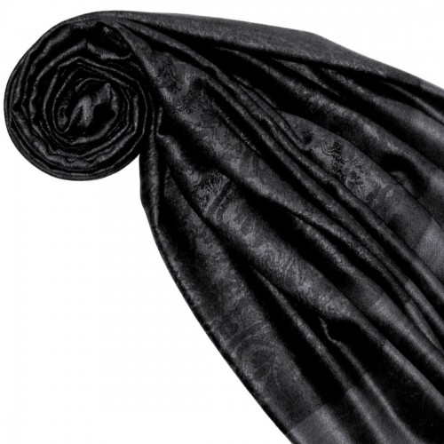 Lorenzo Cana Men's Scarf Modal Paisley Gray Dark Blue LORENZO CANA