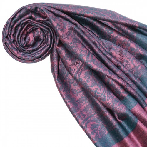 Lorenzo Cana Men's Scarf Modal Paisley Orchid Red Turquoise LORENZO CANA