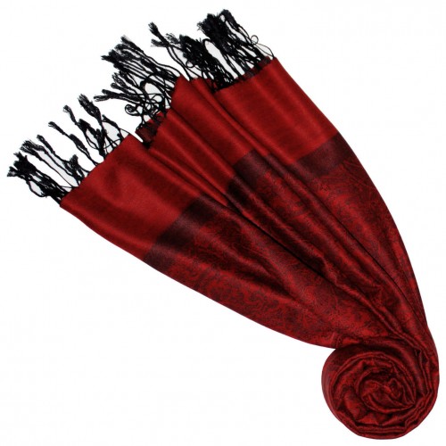 lorenzo cana Men's Scarf Modal Paisley Purple Black LORENZO CANA