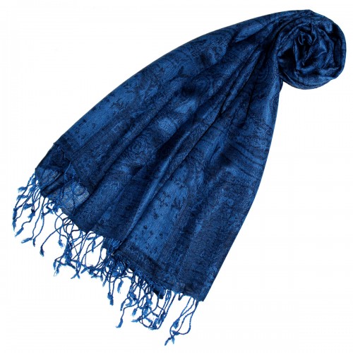 Lorenzo Cana Men's Scarf Paisley Blue Dark Blue LORENZO CANA