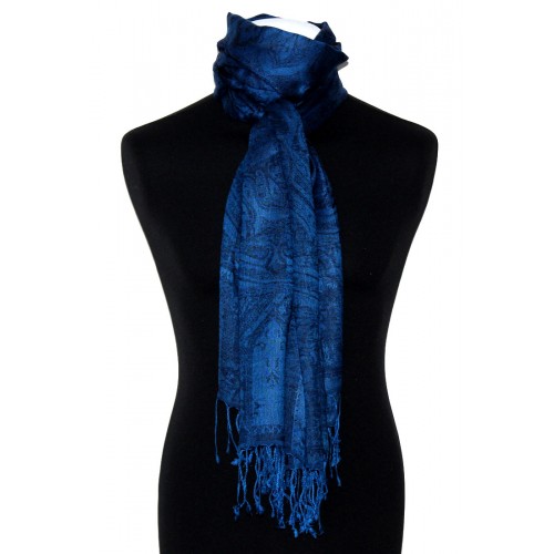 Lorenzo Cana Men's Scarf Paisley Blue Dark Blue LORENZO CANA