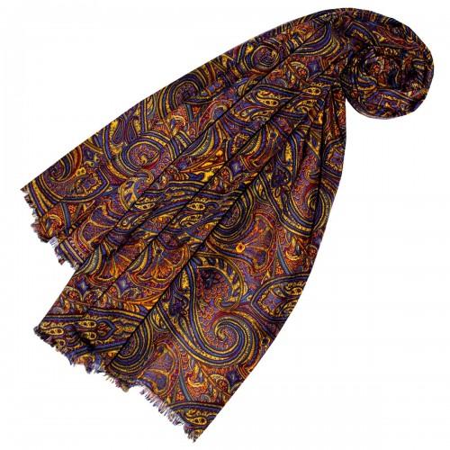 Lorenzo Cana Men's Scarf Paisley Orange Yellow LORENZO CANA
