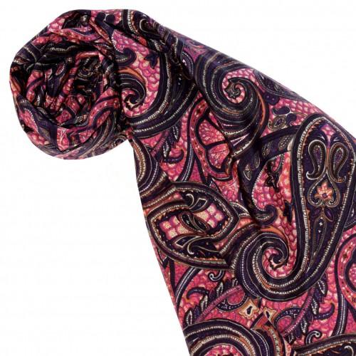 lorenzo cana Men's Scarf Paisley Pink Purple LORENZO CANA