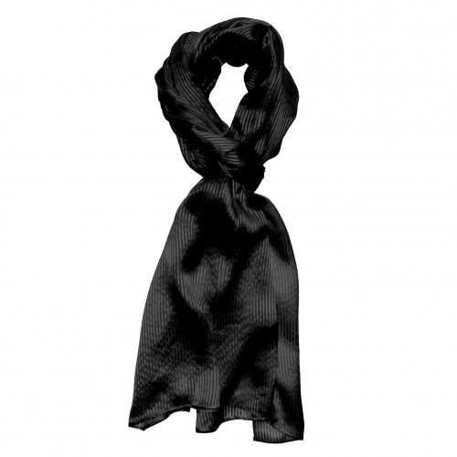 Lorenzo Cana Men's Scarf Silk Black Stripes LORENZO CANA