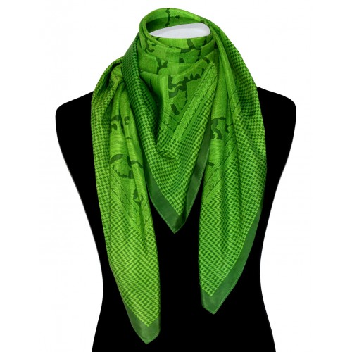 Lorenzo Cana Men's Scarf Silk Cotton Paisley Green LORENZO CANA