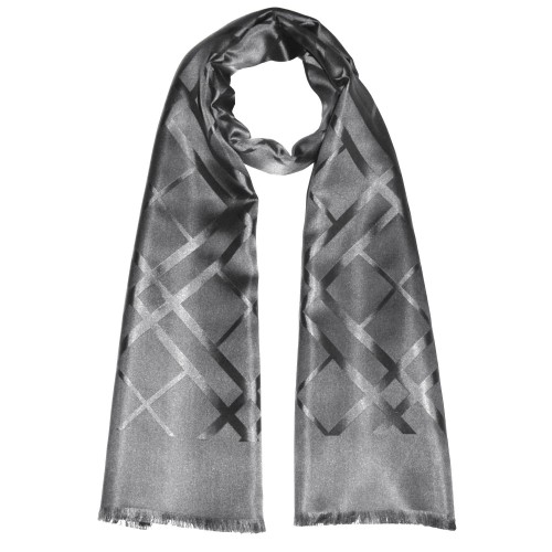 Lorenzo Cana Men's Scarf Silk Noble In Silver LORENZO CANA